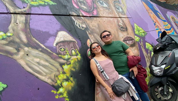 Disfrutando del tour privado en pareja