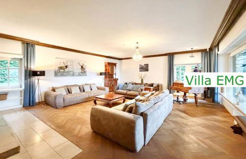 Villa EMG Ferienhaus in Alleinlage mit Privatsee Jacuzzi und Sauna für bis zu 22 Personen bei Osnabrück - Foto 9