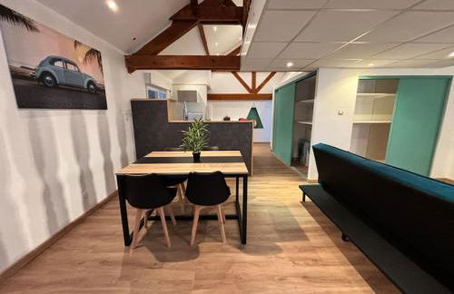 Mini-Loft, terrasse 24m2, Internet Haut-débit, garage privé et place de parking - Foto 7