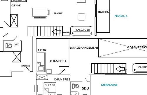 Appartement 5 pièces, 9 pers, skis aux pieds, parking, Les Saisies - FR-1-594-216 - Foto 13