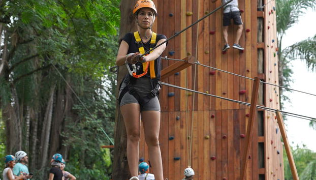 Attraversando un pone sospeso