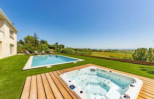 Villa 15 personnes - Piscine - Jacuzzi - Clim - Bar - Billard - Cinéma - Vue Panoramique - Foto 2