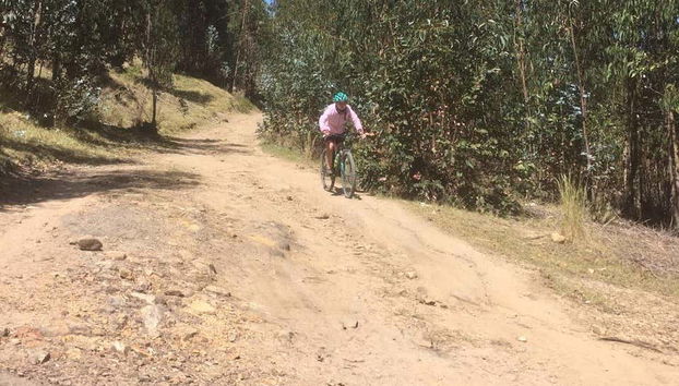 During the bike tour through Suesca