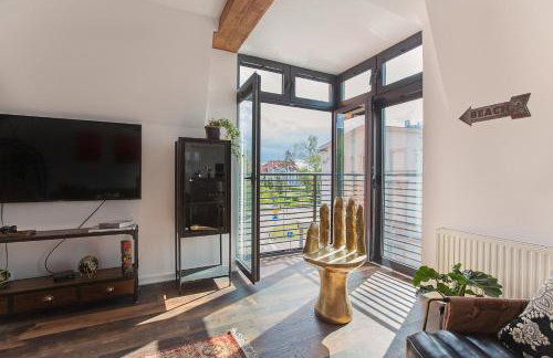 Loft Barnim w wieży strażackiej, 2-poziomowy, 100m2, taras na dachu - Foto 15