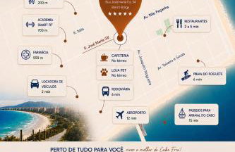 Cabo Frio - Loft de Luxo no Braga - Completo, estiloso e confortável - Foto 48