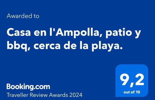 Casa en l'Ampolla, patio y bbq, cerca de la playa, Pet Friendly - Foto 2