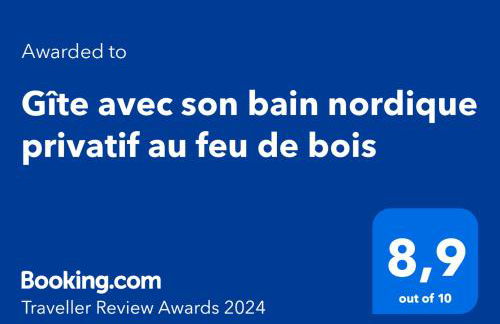 Gîte avec son bain nordique privatif au feu de bois - Foto 10