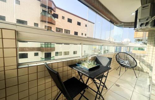 Onda76 Ap temporada Praia Grande Beira Mar churrasqueira carvão - Foto 10