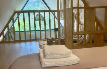 Chalés Luna in rio A-Frame Romântica no Gerês com vista Rio - Foto 49