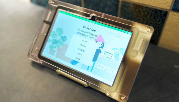 Mostrador de check-in y check-out