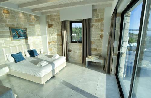 Paleokastro Villas with Private Heated Pool, Top Views - Next To Center - Top WiFi - Foto 45