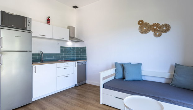 Residence Marina di Favone, T2, 2-4 pers - Foto 5, Kitchen / Dining Room