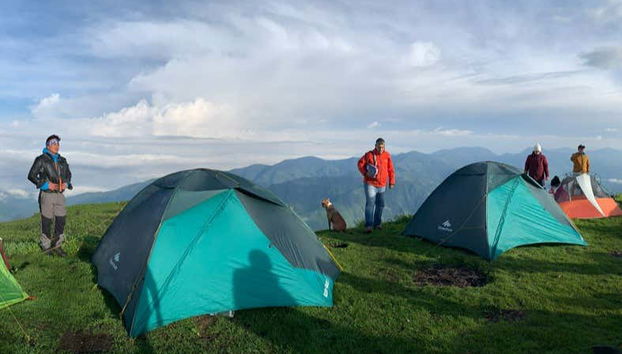 Camping on the hill