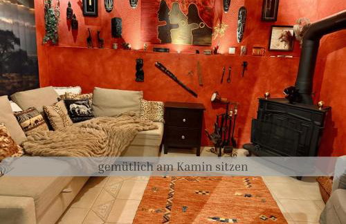 Lodge of Africa - einzigartige Themenzimmer, eingezäunten Garten, Sauna, Whirlpool & Kamin, Hunde willkommen, Gasgrill, voll ausgestattete Küche, großer Essbereich, Hamburg & Stade in der Nähe - Photo 31