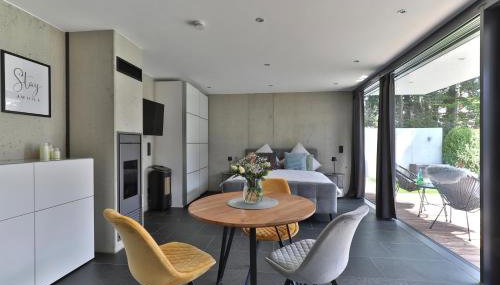 Modernes Studio-Apartment - Gartenblick - Foto 4, soundproof, Garden, sunbed, Garden view, furniture, wardrobe, locker