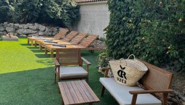 Villa 6 Pers Uzes piscine lagon et vue garrigue - Foto 4, Garden, sunbed, Garden view