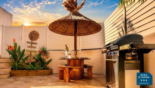 SETE EVASION Jardin, Parking privé gratuit, Climatisé, Wi-Fi, à 5mn plage, tout Confort - Foto 1, Garden view