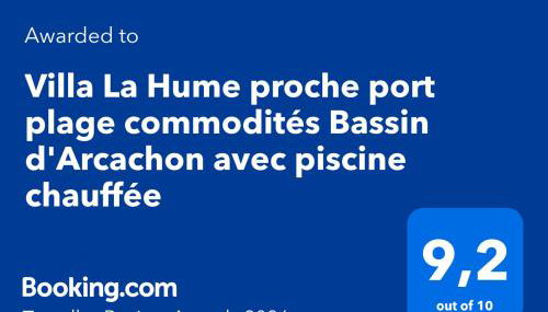 Villa La Hume proche port plage commodités Bassin d'Arcachon avec piscine chauffée - Photo 2
