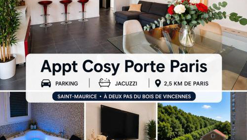 Appt Cosy Porte Paris parc Fleural et Parking - Foto 1
