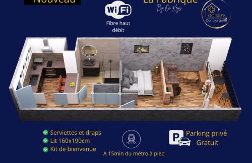 Cozy studio La Fabrique balcony & free parking - Foto 2