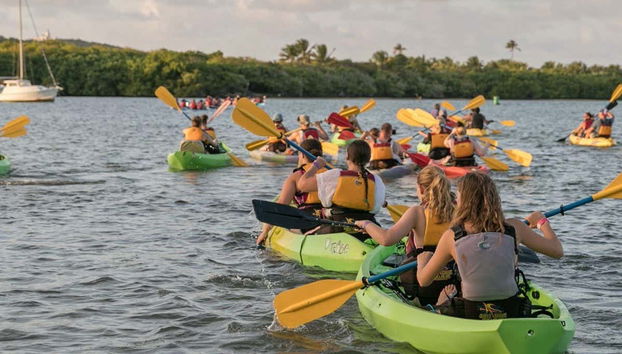 Saliendo al atardecer