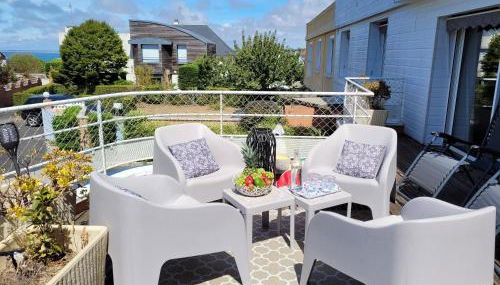 La terrasse, jacuzzi et vue mer Plage à 200m - Foto 5