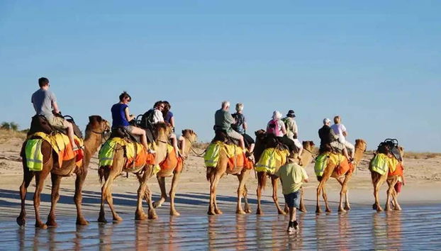 Atravessando a lagoa de Djerba