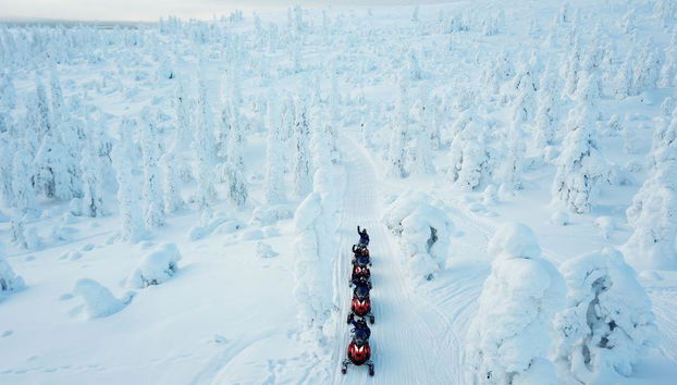 Schneemobilsafari für Erwachsene mit Einzel-Schneemobilen - Ab Levi - Foto 4