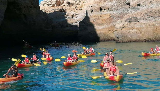 Group kayaking