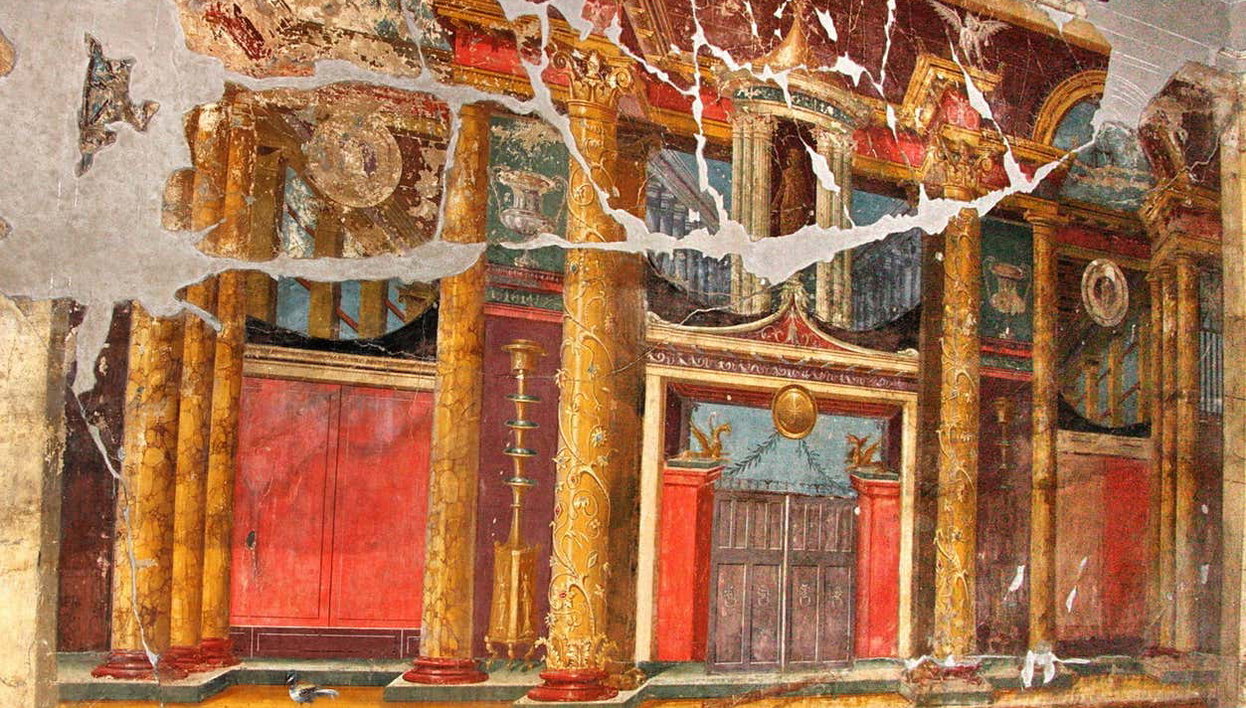 Entrada a la villa romana de Oplontis - Foto 2, Villa Oplontis destaca por sus frescos policromados