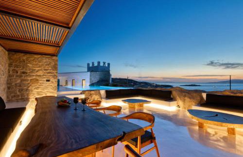 Mykonos Town Black Villa with Cave Heated Pool - Foto 21