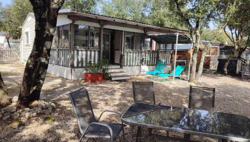 Mobil-home climatisé 6 pers en Ardèche - Foto 1, Garden, Garden view
