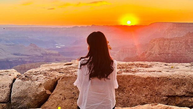 Osservando il tramonto dal South Rim