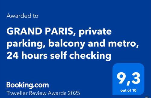 GRAND PARIS, private parking, balcony and metro, 24 hours self checking - Foto 32