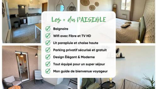 LE PAISIBLE - Parking gratuit - Entrée ville - Foto 3