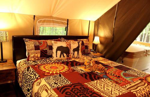 African-Themed Safari Tent for Glamping in West Virginia - Foto 5