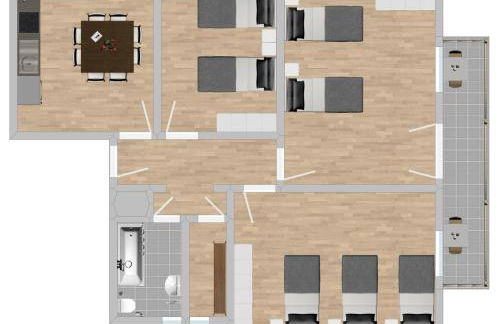 SWF122 Gemütliche Monteurwohnung Übergangswohnung - Foto 13