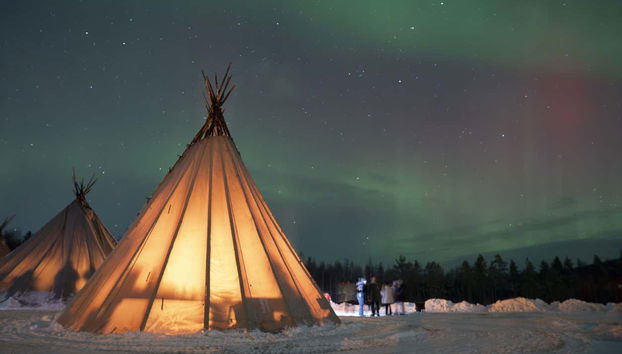 Nuestro campamento para ver las auroras boreales