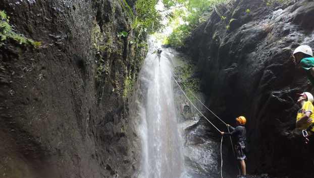 We'll slide down impressive waterfalls