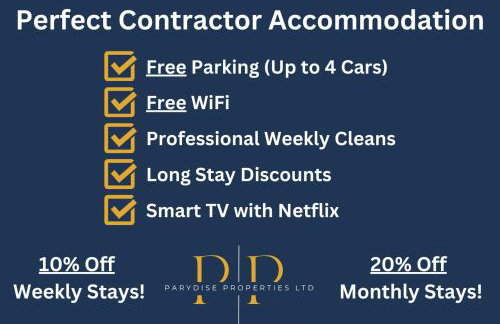 The Lyme Lounge - Contemporary & Stylish 3BR Home - Sleeps 7 with Parking & Wi-Fi - Perfect For Business or Work Stays - By Parydise Properties - Foto 36