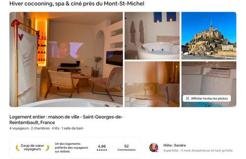 Maison avec balnéo privative & ambiance cinéma - Proche du Mont-Saint-Michel - Foto 2