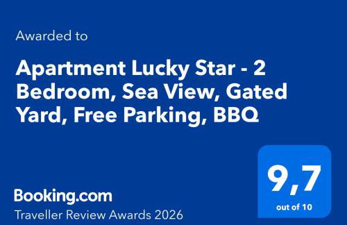 Apartment Lucky Star - 2 Bedroom, Sea View, Large Balcony, Free Parking, BBQ - Foto 16
