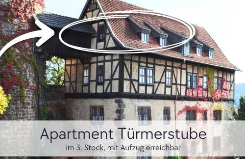 TÜRMERSTUBE - Apartment in der Hinterburg Schlitz - mit Aufzug, Parkplatz, E-Ladestation & Garten - Hunde willkommen - Foto 5