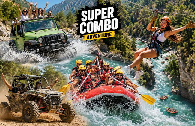 Antalya Super Combo W/Rafting ,Jeep Safari ,Quad Biking & Zipline - Photo 1