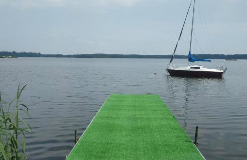 Linia brzegowa prywatny pomost własny kajak hamaki grill ognisko kominek w domu taras Domek dla 6 osób nad samą wodą BRZÓZKI 1 - Foto 2