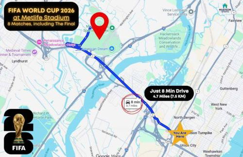 Cozy Retreat 15Min to NYC, FIFA, Mall,FREE Parking - Apartment - Foto 6