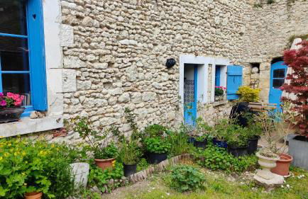 La Maison Bleue de Husseau Ancienne ferme semi-troglodytique 18e siècle - Foto 13
