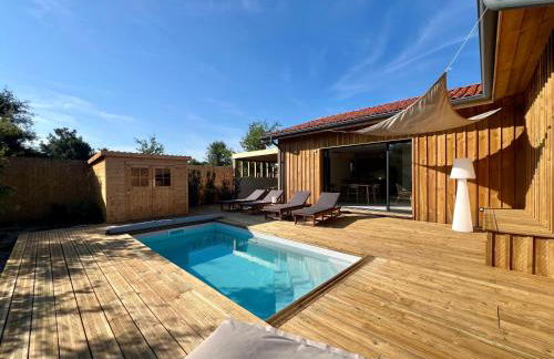 Maison en bois avec piscine proche de la plage - Foto 6