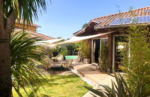 Maison ambiance cabane exotique climatisée piscine & spa 3 chambres 6 personnes - Photo 3