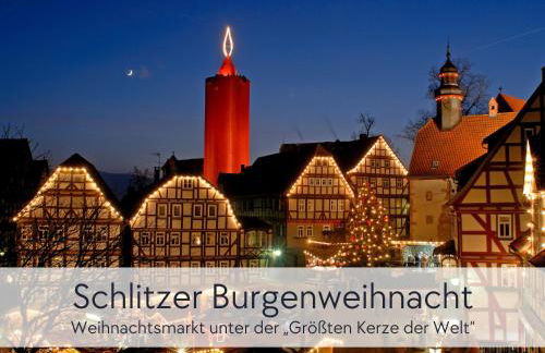 Amalias Burgwohnung - stilvolles Apartment mit Aufzug & Garten in der Hinterburg Schlitz - 2 Schlafzimmer, Parkplatz, Historisches Flair für Paare & Ruhesuchende - Foto 60